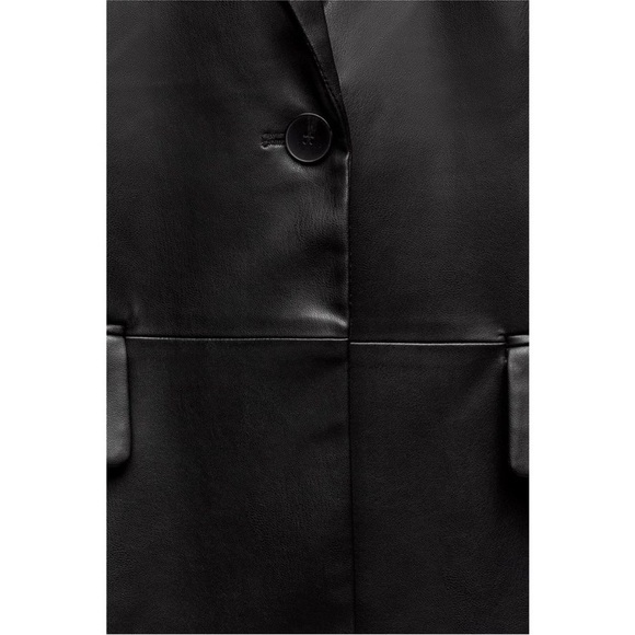 Zara faux leather menswear style blazer BLOGGERS FAVORITE!! - Picture 8 of 10
